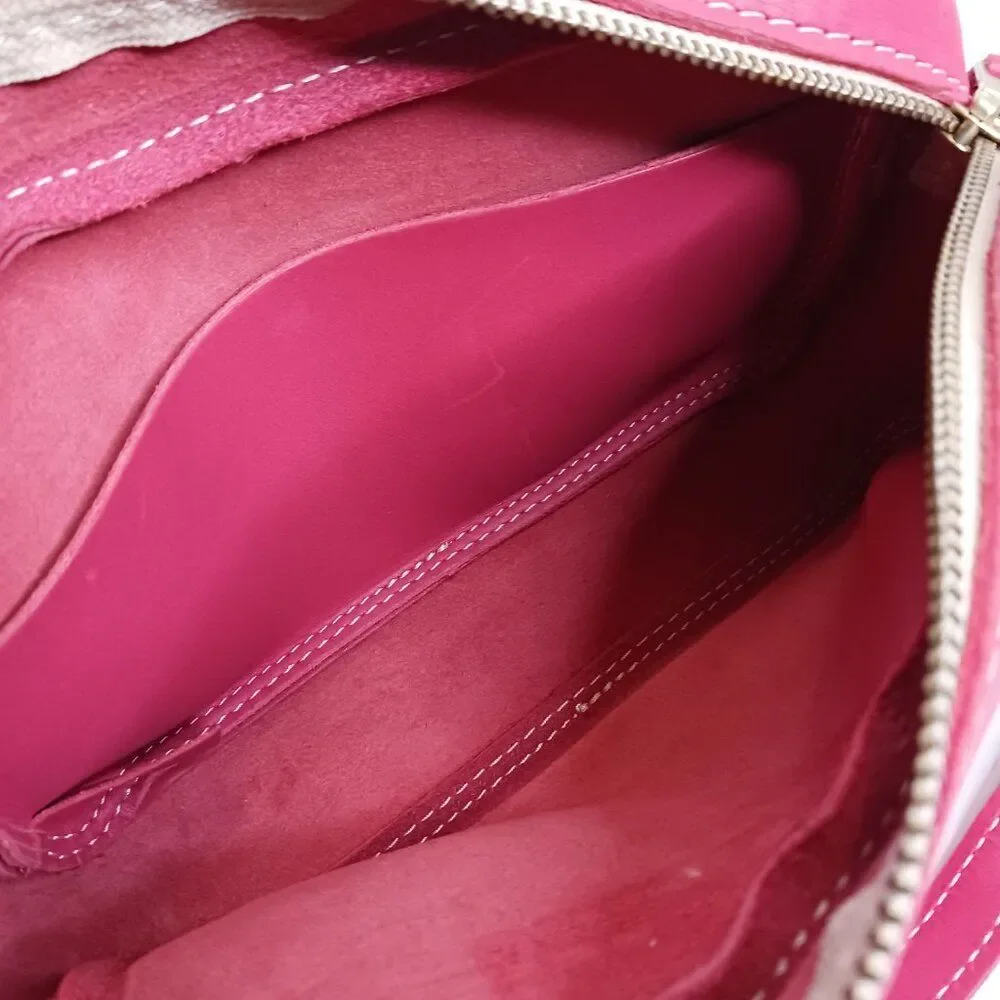 Portland Leather Women's Versatile Pink Leather Crossbody Bag - Picture 11 of 12